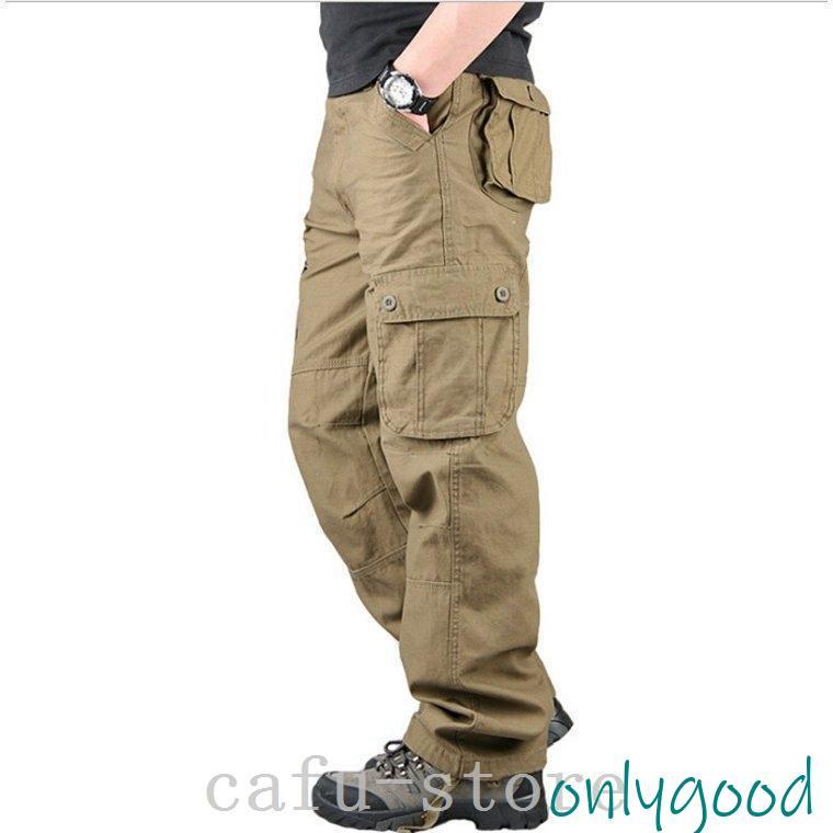 カーゴパンツメンズ秋冬作業用ミリタリーパンツメンズカラーパンツポケット便利ミリタリーカーゴパンツスウェットパンツ