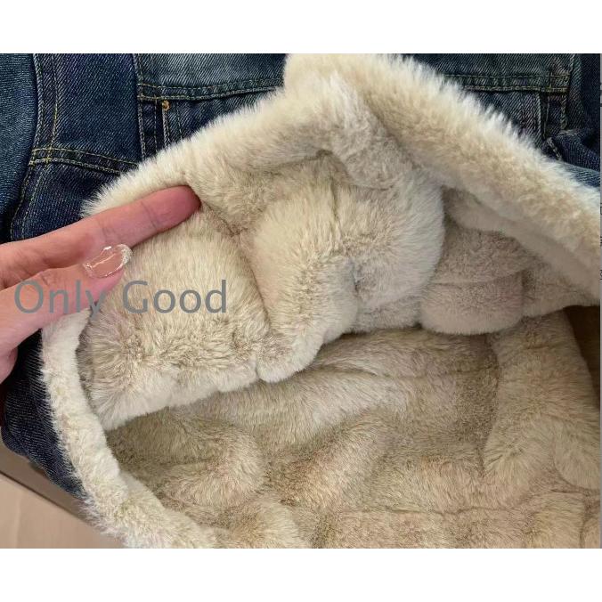 ボアデニムジャケット キッズ ジージャン Gジャン ガールズ 子供 裏ボア デニム ジャケット 折り襟 アウター ブルゾン 女の子 通学 通園 韓国子供服