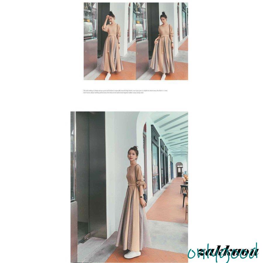 ロングワンピース レディース 切り替え チェック柄 ワンピース 秋 冬 長袖 ロング丈 結婚式 入学式 お呼ばれ フォーマル 通勤 OL 20代 30代 40代 着痩せ ロングワンピース レディース 切り替え チェック柄 ワンピース 秋 冬