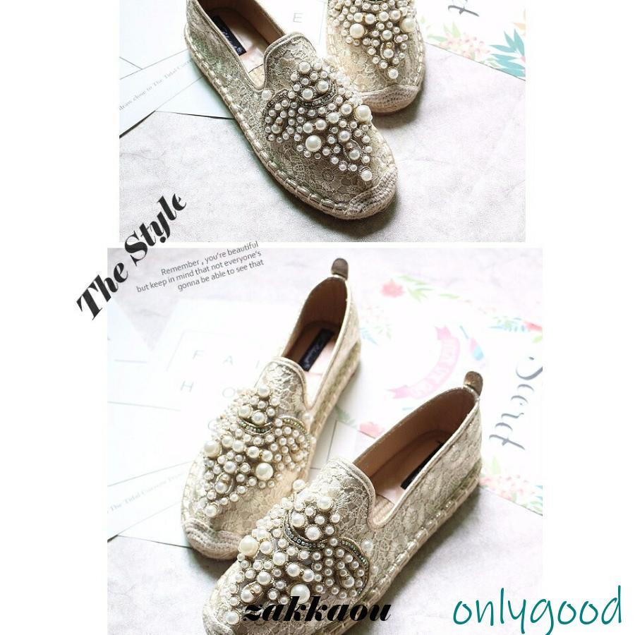 スリッポン スニーカー ビジュー フラットシューズ 靴 シューズ