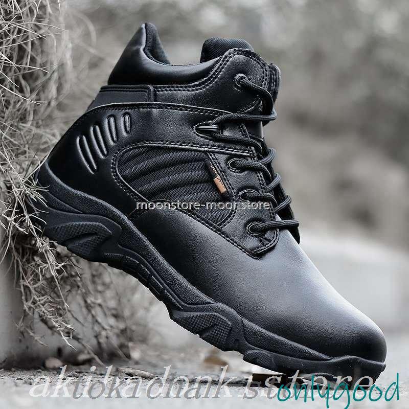 超！バイクブーツ メンズ 革 厚底 防水 ブーツ ハイカット