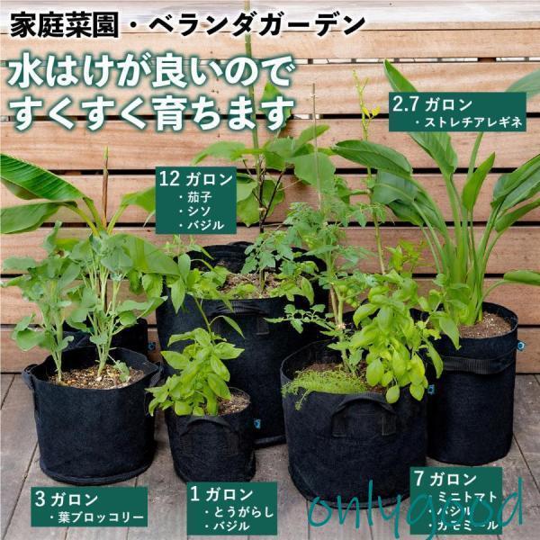 不織布ポット 3個 グレー 植木鉢 軽い 布鉢 プランター 家庭菜園
