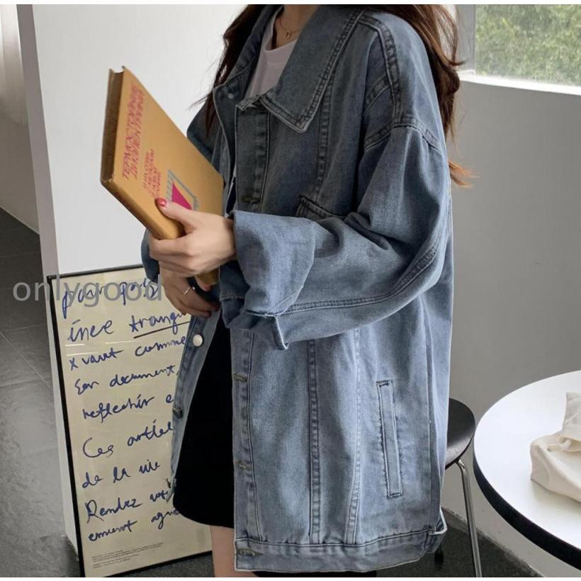 ノーカラーデニムジャケット レディース ゆったり アウター ノー