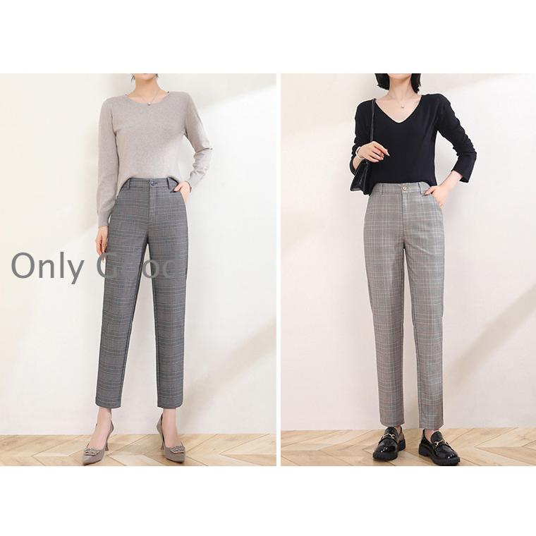 レディースパンツ チェック柄 パンツ 春秋冬 通勤 OL ト レディースパンツ チェック柄 パンツ 春秋冬 通勤 OL ト