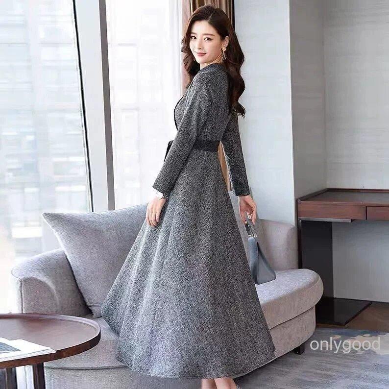 ロングワンピース レディース きれいめ ワンピース ベルト付き 結婚式