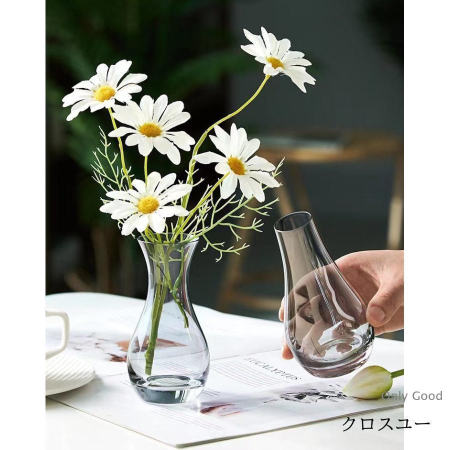 花瓶 花びん フラワーベース 装飾 フラワースタンド 卓上 透明 ガラス