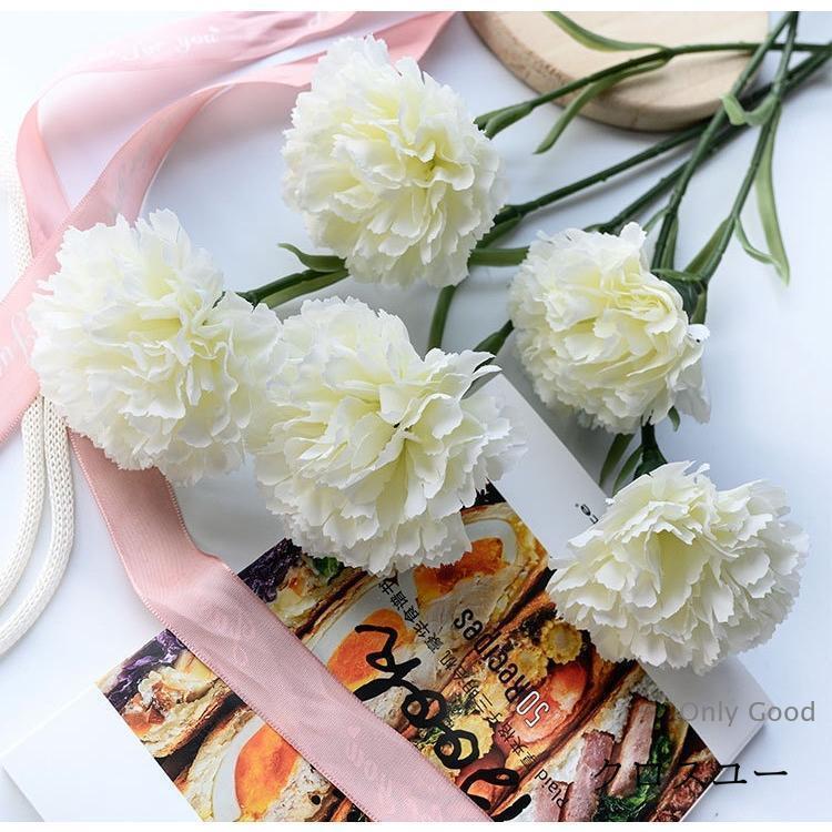 造花 フェイクフラワー カーネーション 花 フラワー 1本 単品 花飾り