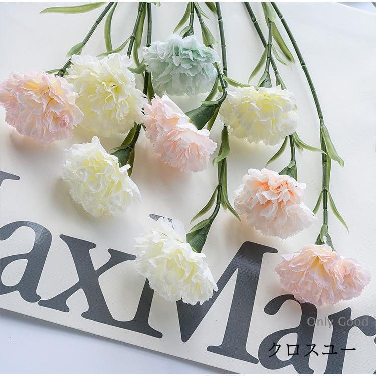 造花 フェイクフラワー カーネーション 花 フラワー 1本 単品 花飾り