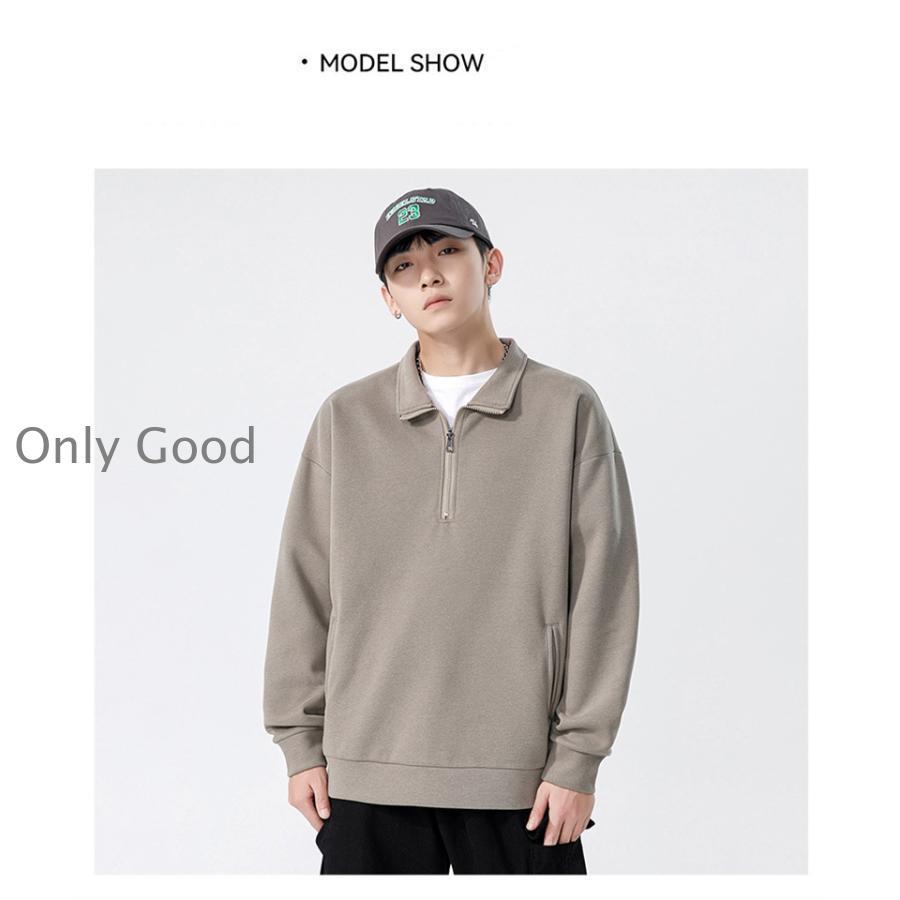 トレーナー ハーフジップ メンズ ゴルフウェア ハイネック 太め 長袖