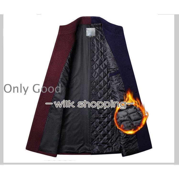 チェスターコート メンズ ウールコート スタンドカラー 中綿 コート 冬