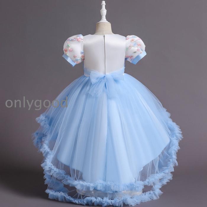 子供ドレス パーティー 子供 ピアノ 発表会 キッズ ロングドレス ドレス  ワンピース 女の子 子ども 服 キッズドレスの画像