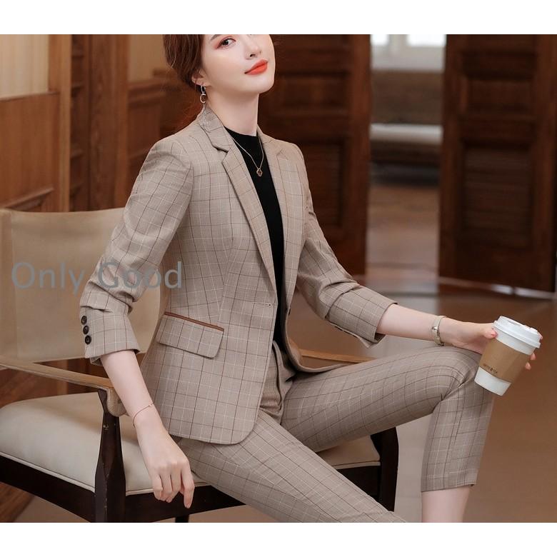 スーツ パンツスーツ レディース チェック柄 セレモニー 細身