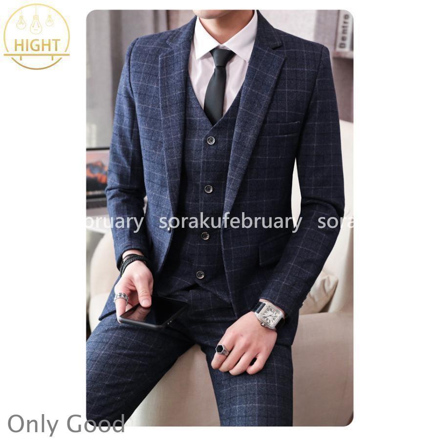 メンズスーツ チェック柄 3点セット スリーピース スーツ メンズ 結婚式 リクルート 入学式 卒業式 成人式 ビジネススーツ スリムスーツ 紳士服 | ブランド登録なし | 11