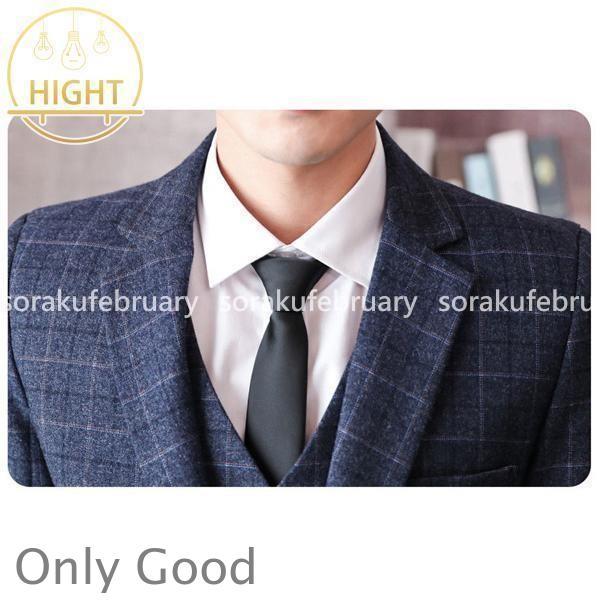 メンズスーツ チェック柄 3点セット スリーピース スーツ メンズ 結婚