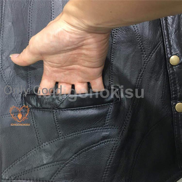 春夏秋冬 本革 ベスト メンズ レザーベスト 羊革 合わせやすい