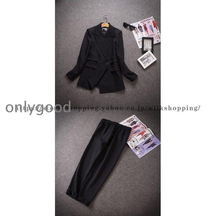 パンツスーツ セットアップ 襟あり 大きいサイズ 3l ダブルボタン