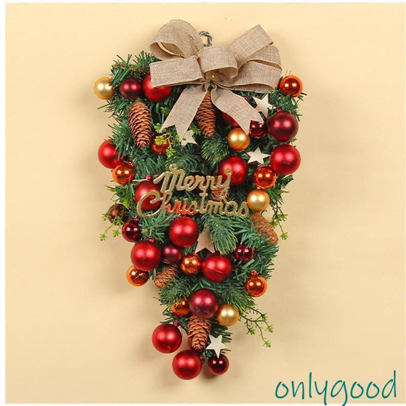 クリスマスリース クリスマス飾り付け 玄関ドア 花 フラワーリース