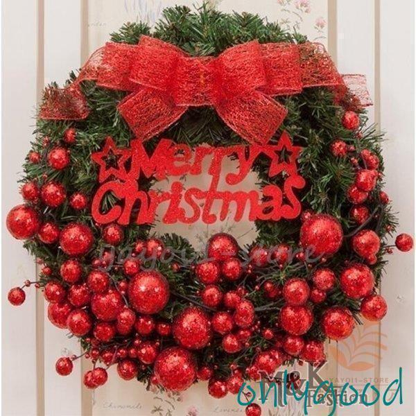 店長おすすめ クリスマスリース/ドア飾りリボン/クリスマス飾り 大きい