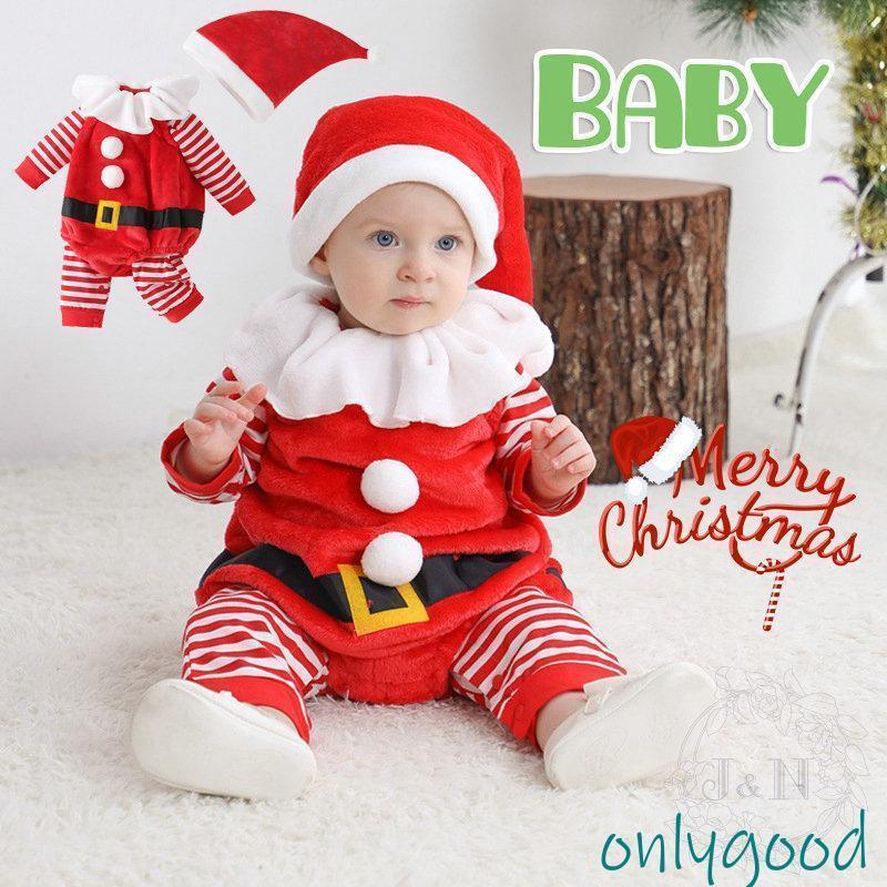 ベビー服 クリスマス サンタクロース ロンパース 新生児 赤ちゃん 冬4 