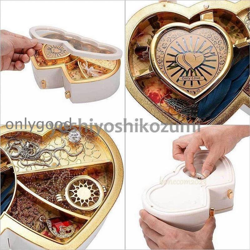 オルゴール 音楽ボックス ハート型オルゴール バレリーナ 回転