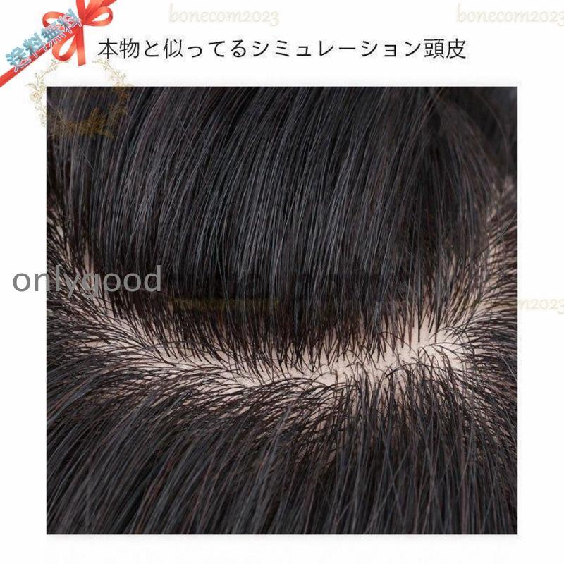 かつら メンズ ウィッグ 自然 セルフ増毛 人毛 部分ウィッグ 男性 薄毛対策 カツラ ショート エクステの画像
