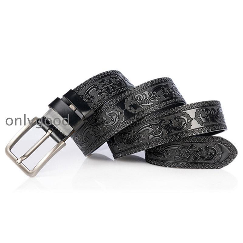 ベルト メンズ 本革 父の日 型押し 牛革 バックルベルト 革ベルト