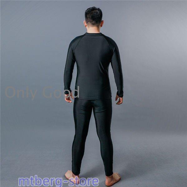 水着 メンズ 上下セット 男性用 パパ 海水浴 黒 プール 長袖 ズボン パンツ 大きいサイズ プラスサイズ 3L~10L | ブランド登録なし | 05