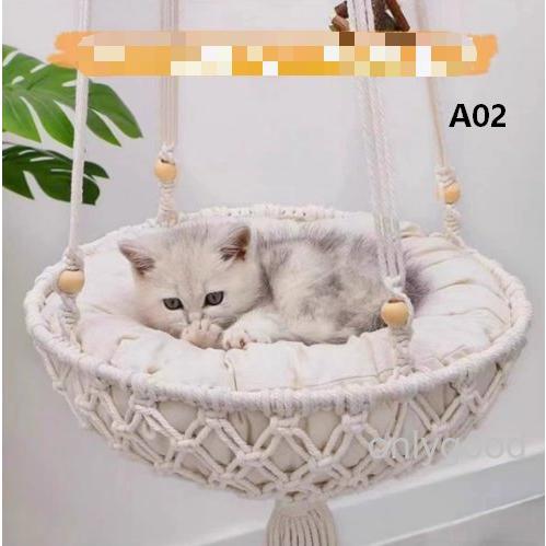 猫 ハンモック 夏 ベッドハンモック 藤編み ゲージ用 ペットベッド