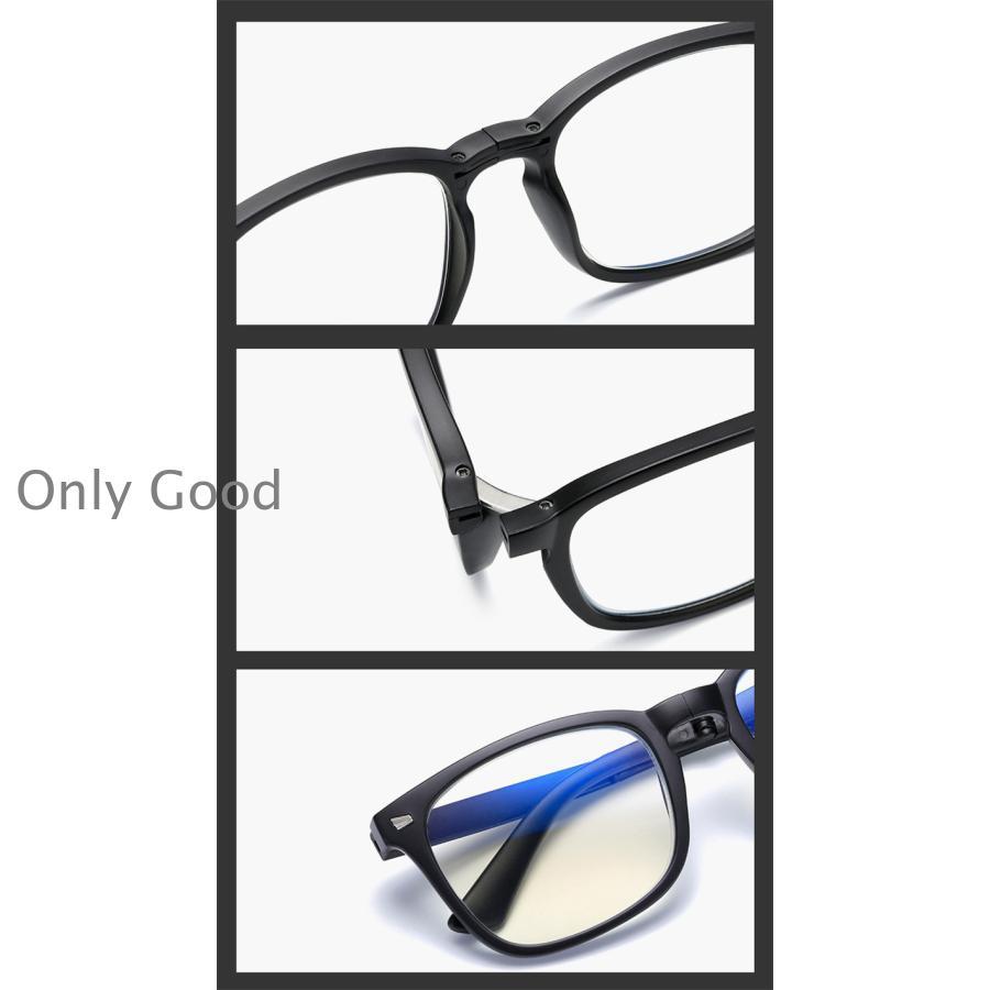 老眼鏡 ブルーライトカット 折りたたみ シニアグラス リーディング
