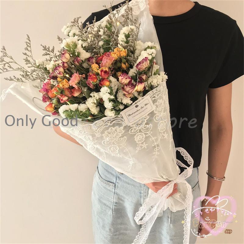 ドライフラワー 高さ約48cm 花束 ソープフラワー ヒナギク バラ