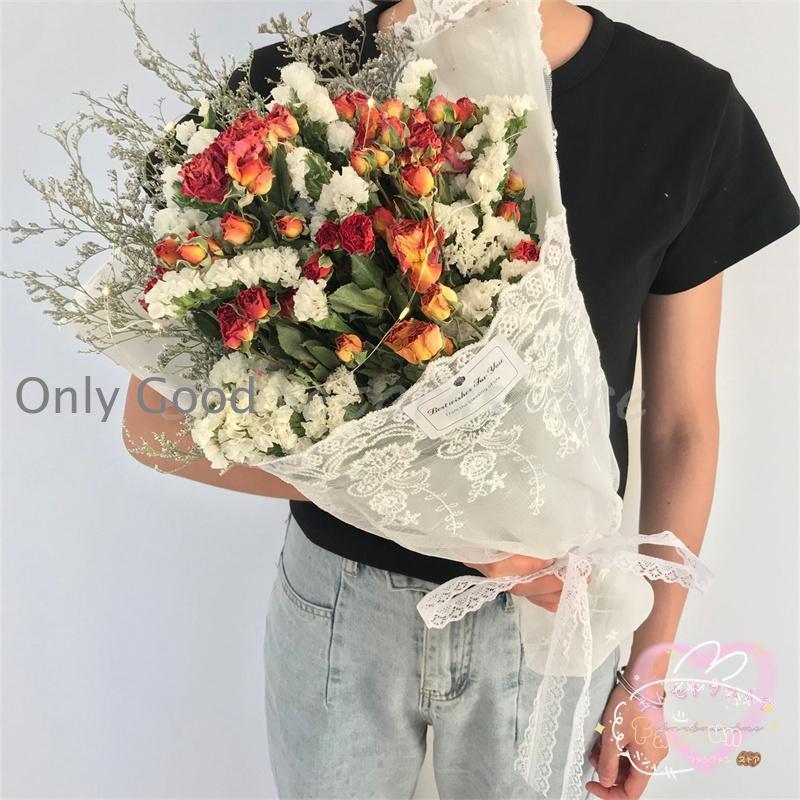 ドライフラワー 高さ約48cm 花束 ソープフラワー ヒナギク バラ
