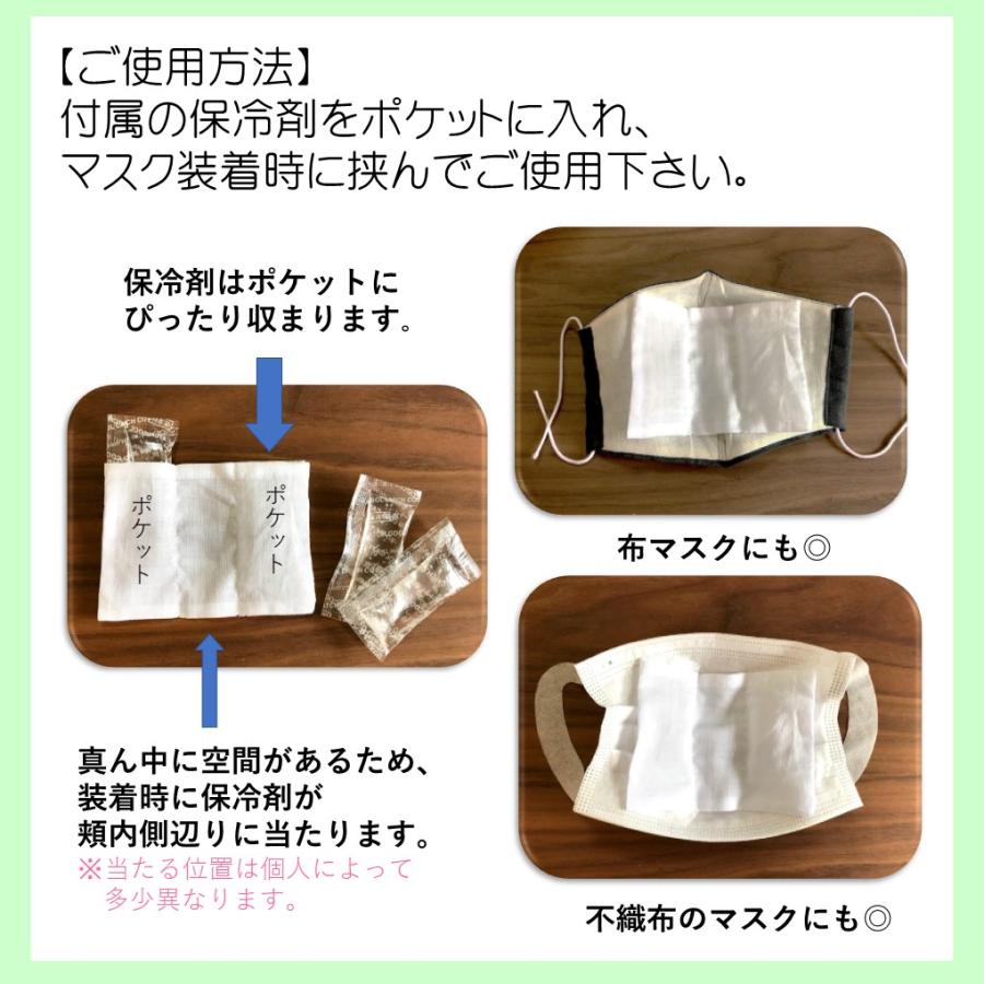 日本製 マスク用保冷剤ポケット 送料無料 2枚セット お手持ちのマスク 