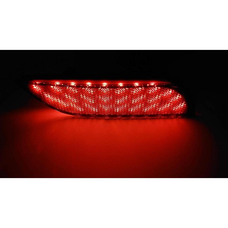 スモークレンズ スバル 52連 LED リフレクター リアバンパー ライト 