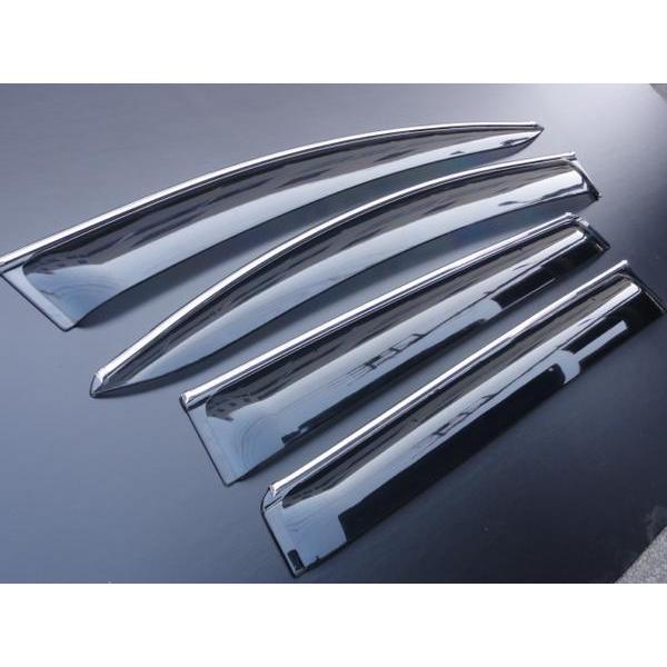 安心ビス付き♪ メッキ モール ドアバイザー サイドバイザー  