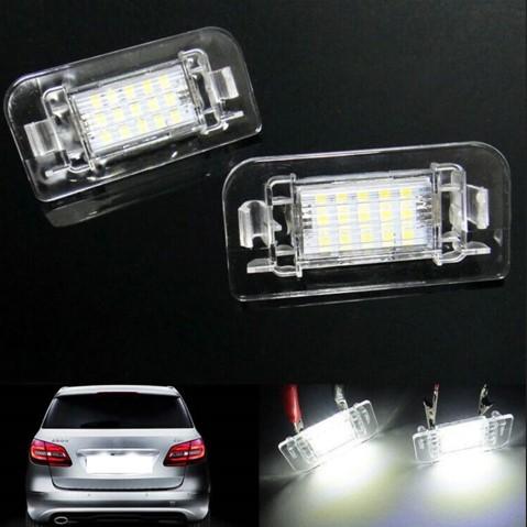 激白光 ! 交換式 ! メルセデス ベンツ LED ナンバー灯 ライセンス 