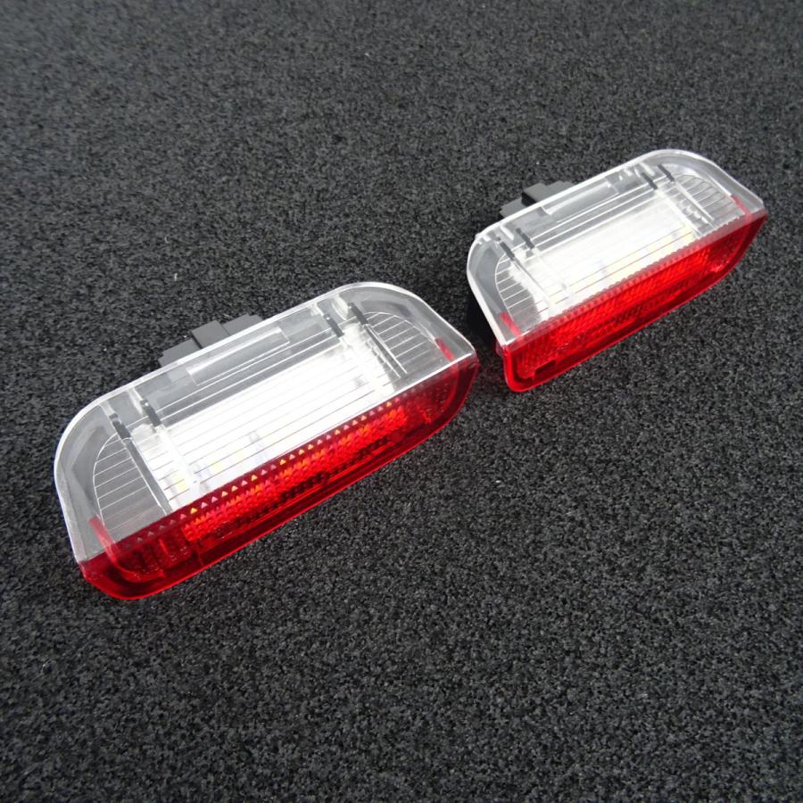 激白光♪二色レンズ♪交換式♪ LED ドア カーテシ ランプ ウェルカム