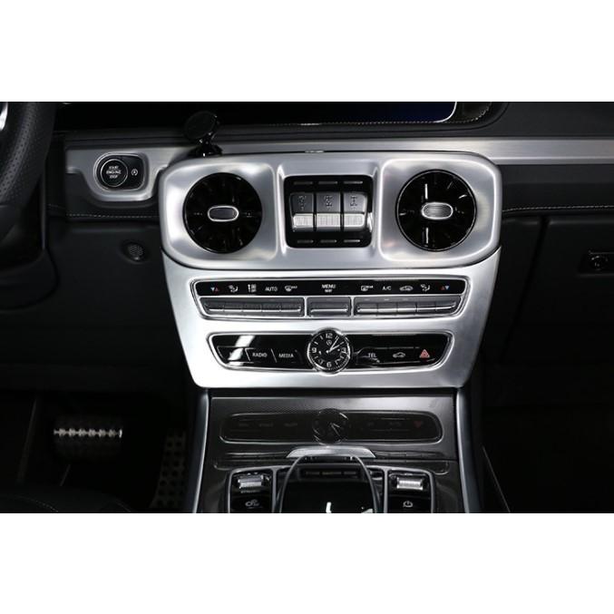 高品格♪ ベンツ サテンシルバー センターコントロール パネル カバー