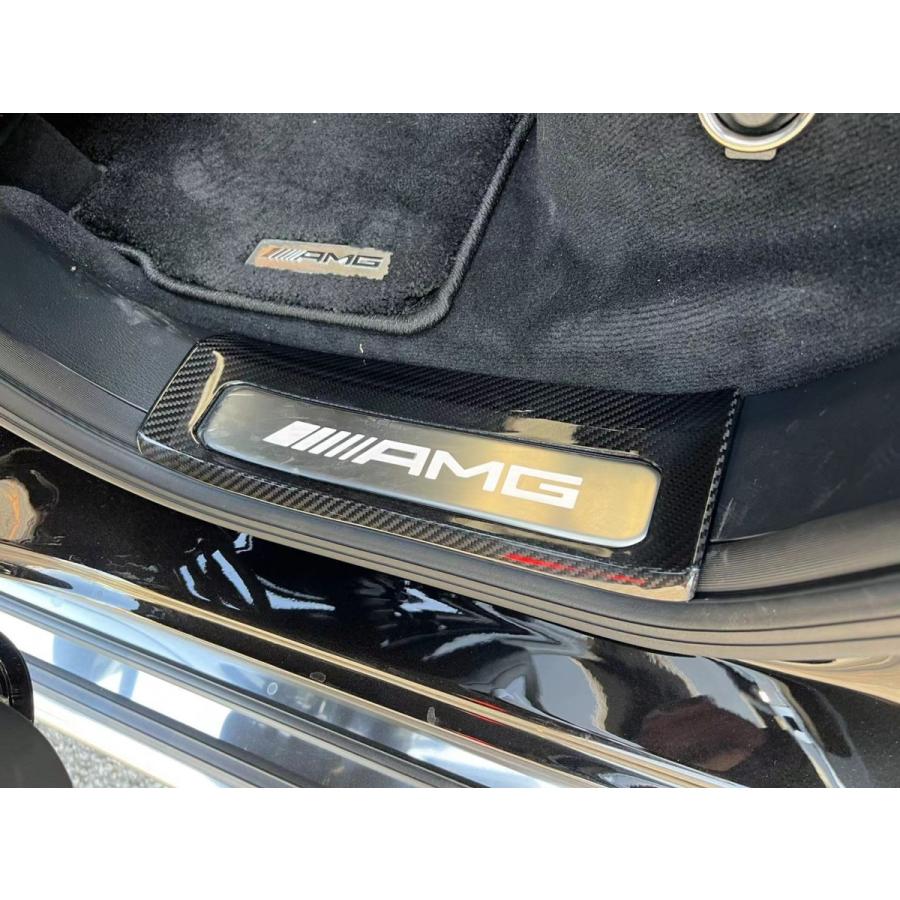 高品質♪♪ ベンツ リアル カーボン スカッフプレート パネル カバー