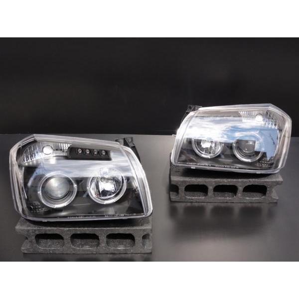 ダッジ ダッヂ LED イカリング プロジェクター ヘッドライト ヘッド