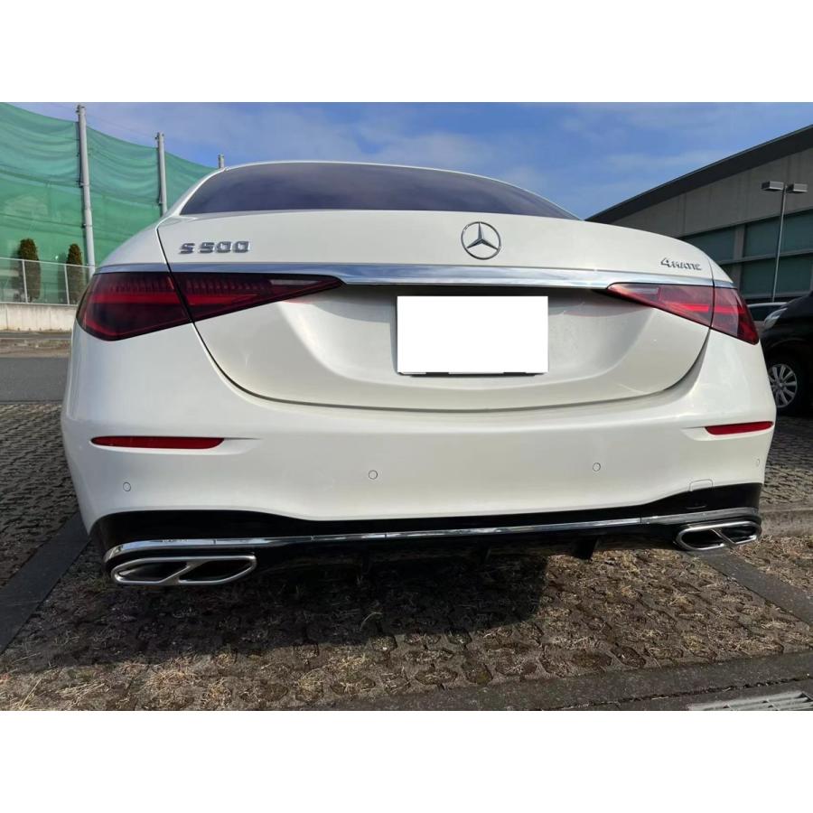 メルセデス ベンツ AMGルック 4本出しルック メッキ マフラー カバー 