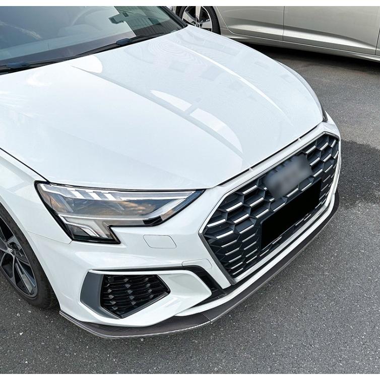 スポーティ全開♪ アウディ カーボン ルック フロントバンパー リップ スポイラー A3 S3 セダン 30TFSI 40TFSI クワトロ Sライン｜onlyoneshop01｜02