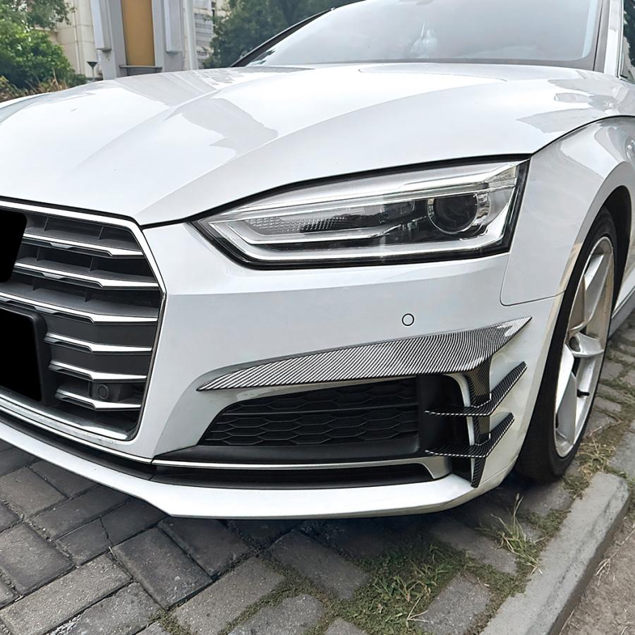 アウディS-LINE A5スポーツバック　純正フロントバンパー スポーティ全開♪ カーボン ルック フロントバンパー カナード