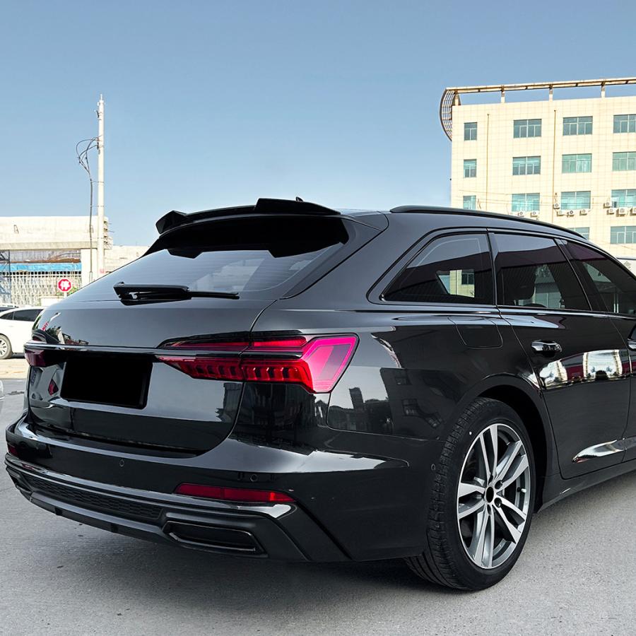 スポーティ全開♪ カーボン ルック リア ルーフスポイラー アウディ A6