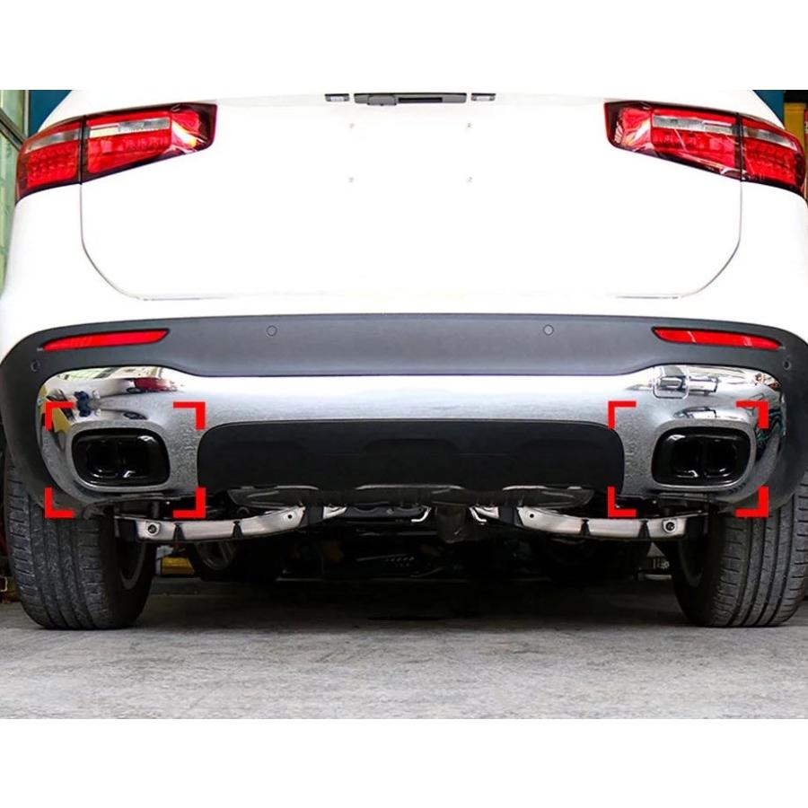 メルセデス ベンツ AMGルック 4本出しルック ブラック マフラー カバー