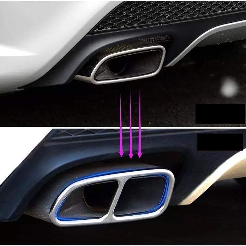 メルセデス ベンツ AMGルック 4本出しルック メッキ マフラー カバー