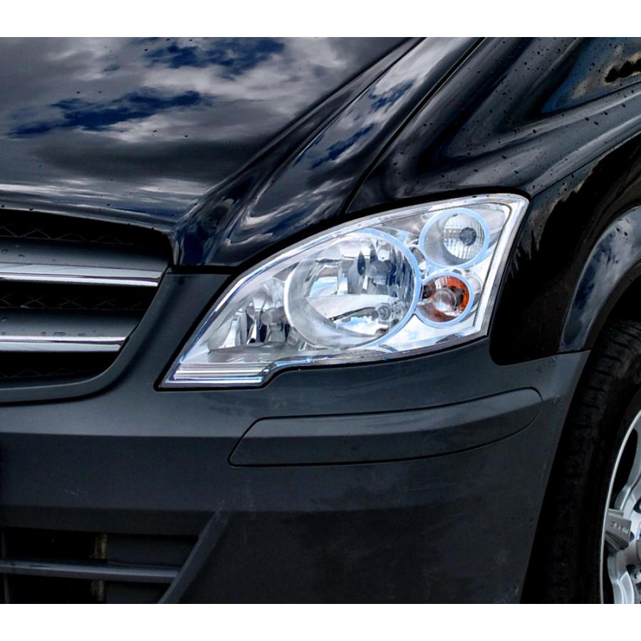 メルセデス ベンツ メッキ ヘッドライト ヘッドランプ リング W639