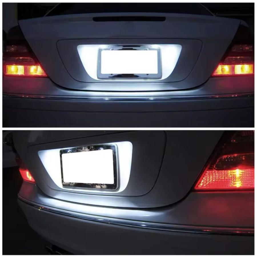 激白光 ! 交換式 ベンツ LED ナンバー灯 ライセンス ランプ W211 S211 