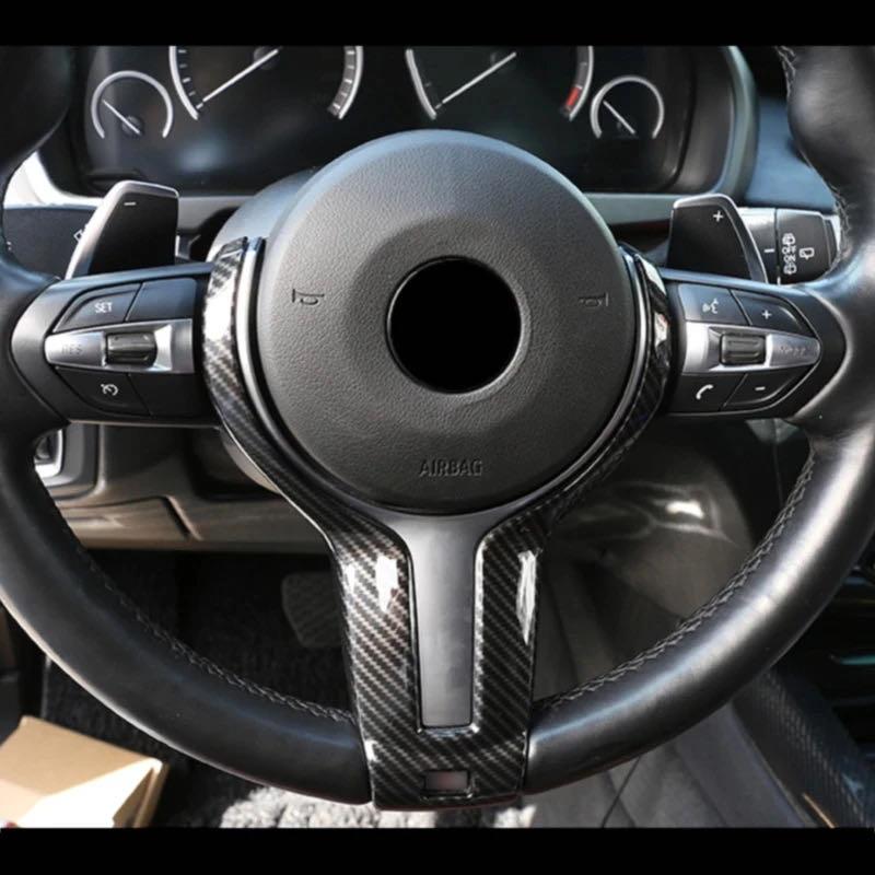 本格派♪ BMW リアル カーボン ステアリング カバー F10 F11 523i 523d