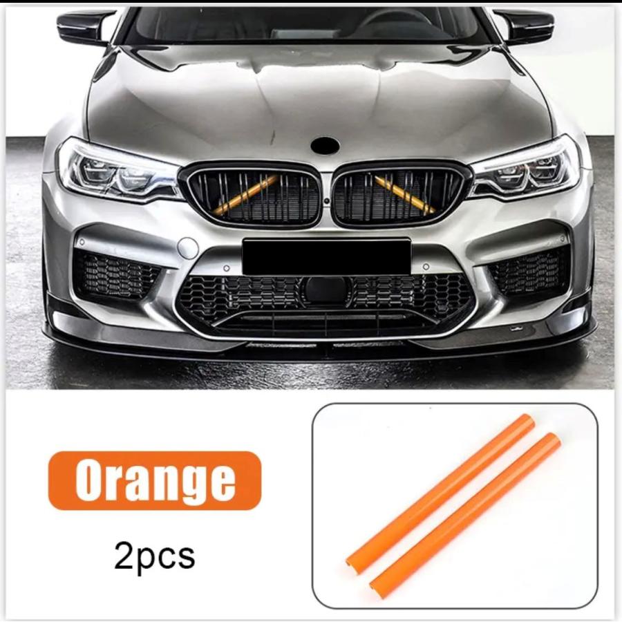 デザイン性UP♪ BMW フロントグリル 補強バー カバー 橙色 F34 320i 
