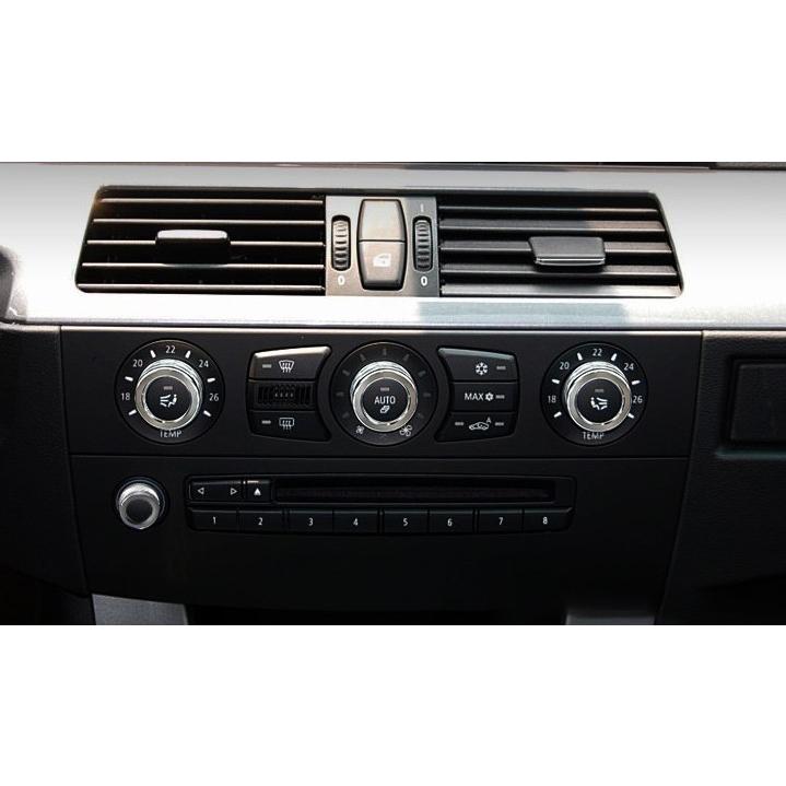 デザイン性UP♪ シルバー エアコン ダイヤル カバー BMW E63 E64 630i 